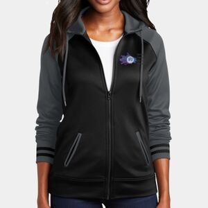 Ladies Sport Wick ® Varsity Fleece Full Zip Hooded Jacket Thumbnail